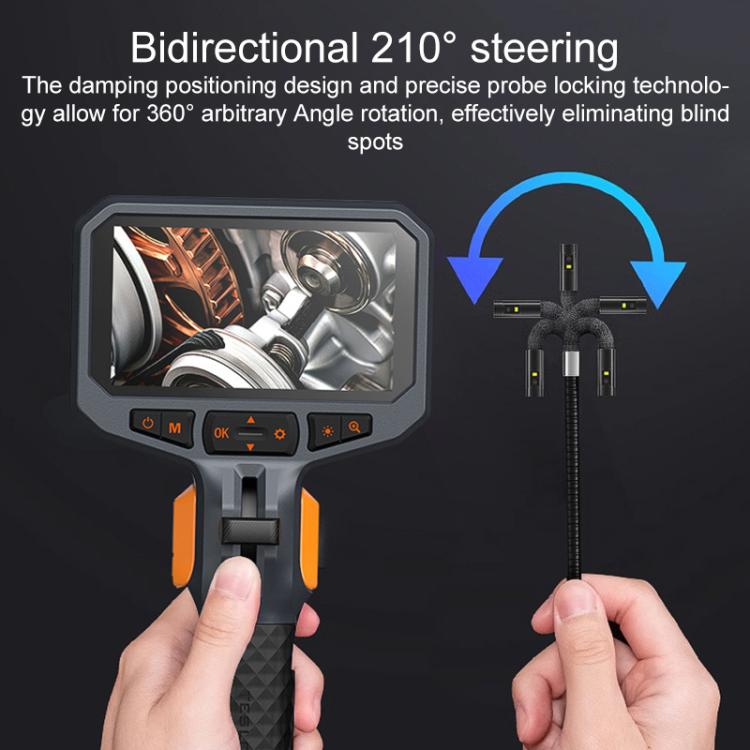 TESLONG TD450S 4.5 Inch Screen 210 Degree Bendable Industrial Endoscope 1.55m Length
