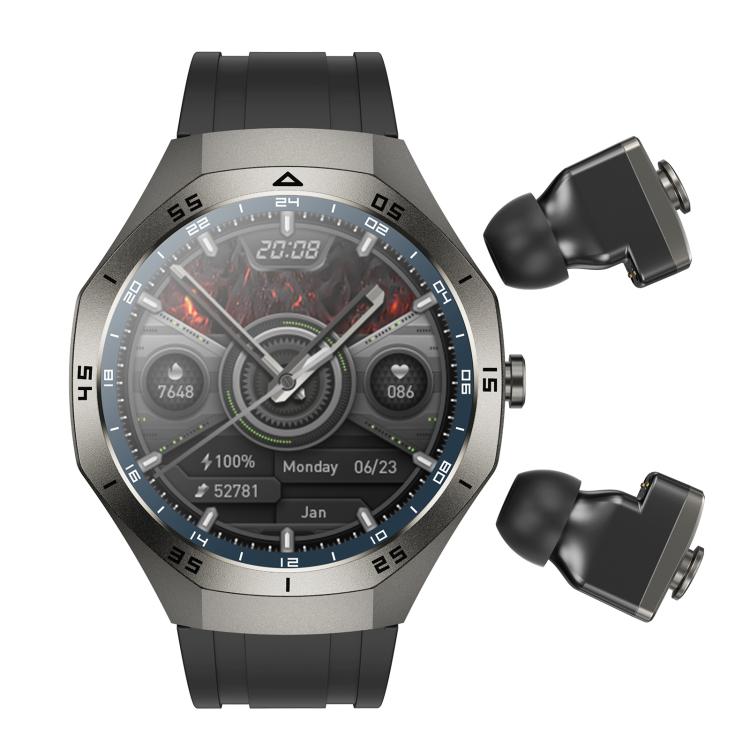 F38 Dual-ear Bluetooth Earphone Smart Watch IP67 Supports Heart Rate Monitoring