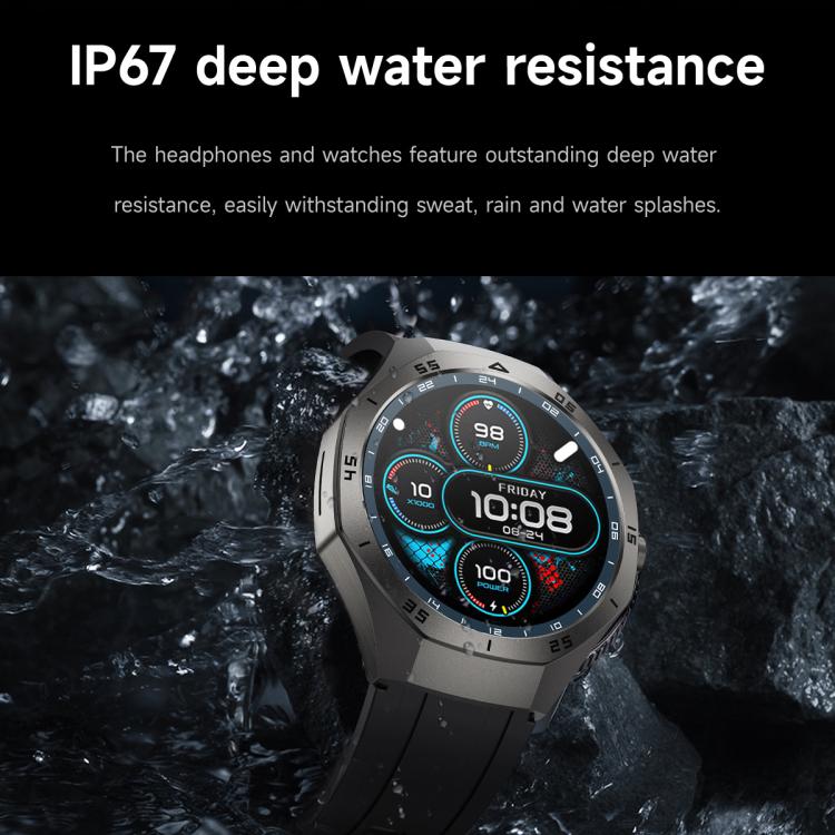 F38 Dual-ear Bluetooth Earphone Smart Watch IP67 Supports Heart Rate Monitoring