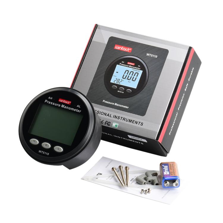Wintact Portable Hight Precision Pressure Manometer with Temperature Compensation