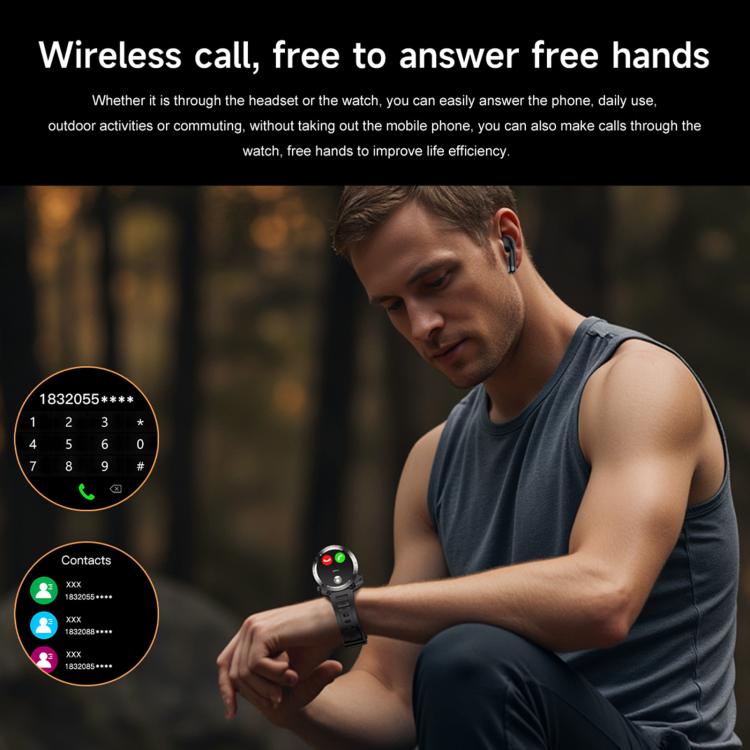 D13 2 in 1 Bluetooth Earphone Smart Call Watch, Support Bluetooth Call / NFC / Health Monitoring