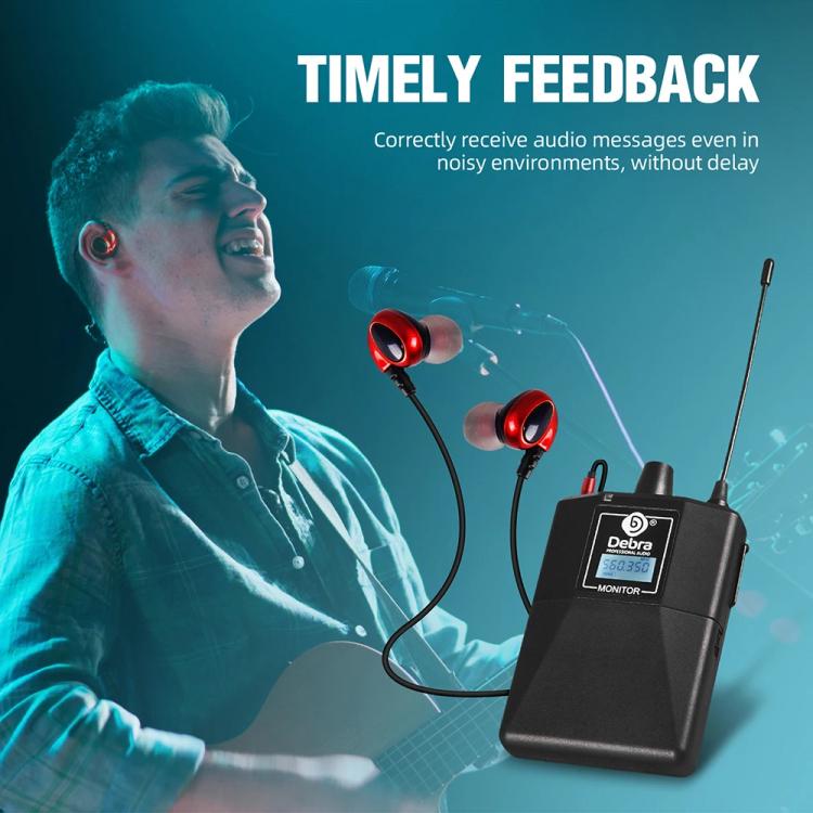 DEBRA ER-102 Wireless Audio Return Monitoring Receiver + Earphones