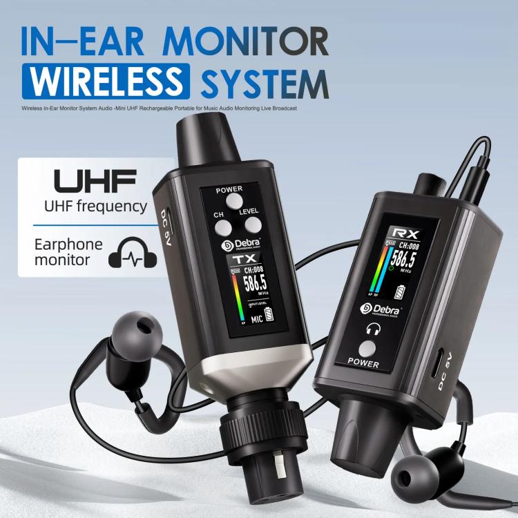 DEBRA EMX-1 XLR Adapter Portable Wireless Monitor System Transmitter & Receiver