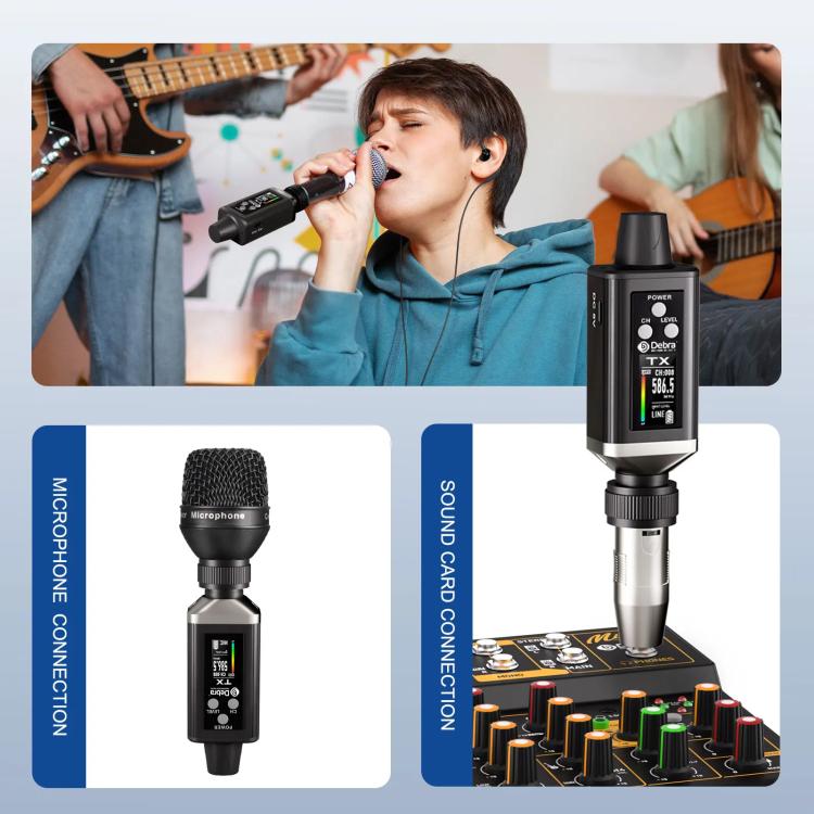 DEBRA EMX-1 XLR Adapter Portable Wireless Monitor System Transmitter & Receiver