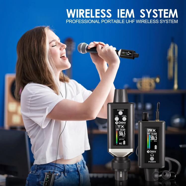 DEBRA EMX-1 XLR Adapter Portable Wireless Monitor System Transmitter & Receiver