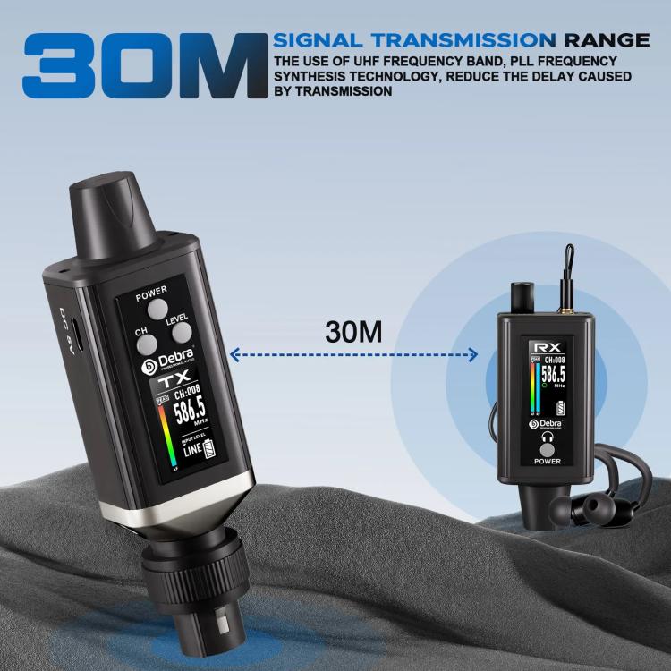 DEBRA EMX-1 XLR Adapter Portable Wireless Monitor System Transmitter & Receiver