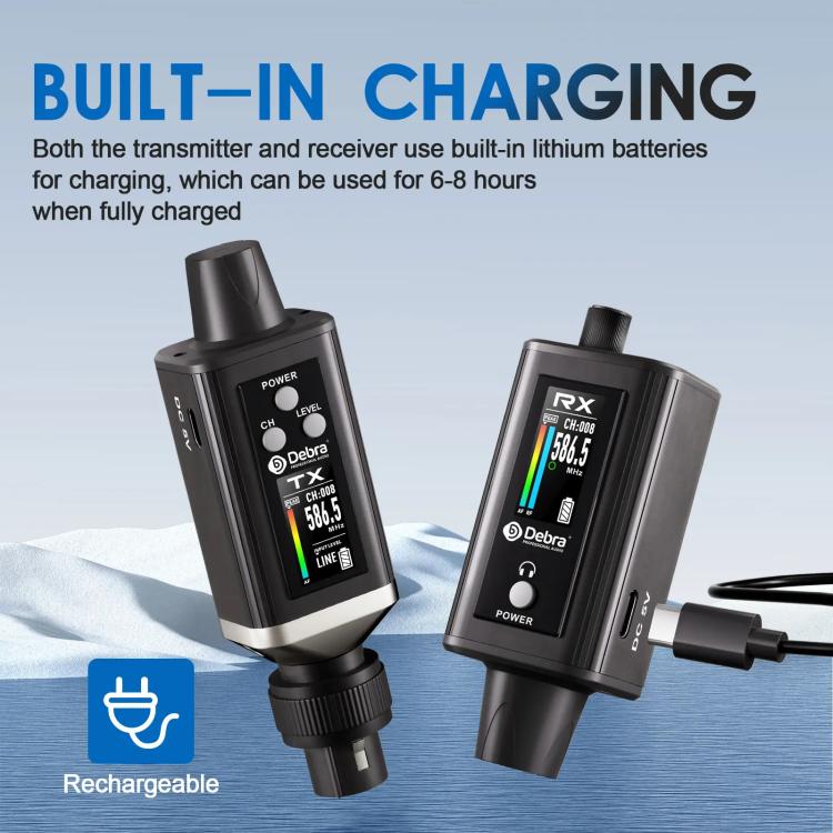 DEBRA EMX-1 XLR Adapter Portable Wireless Monitor System Transmitter & Receiver