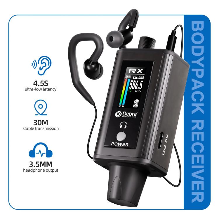 DEBRA EMX-1 XLR Adapter Portable Wireless Monitor System Transmitter & Receiver