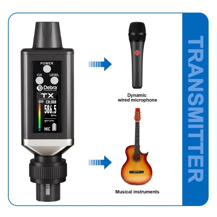 DEBRA EMX-1 XLR Adapter Portable Wireless Monitor System Transmitter & Receiver