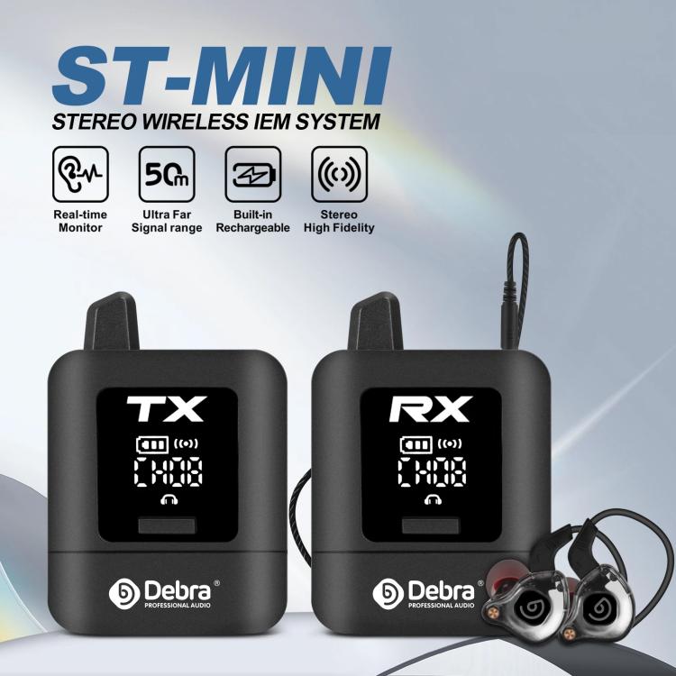 DEBRA ST-mini 2.4G Stereo Wireless Monitor System Transmitter & Receiver