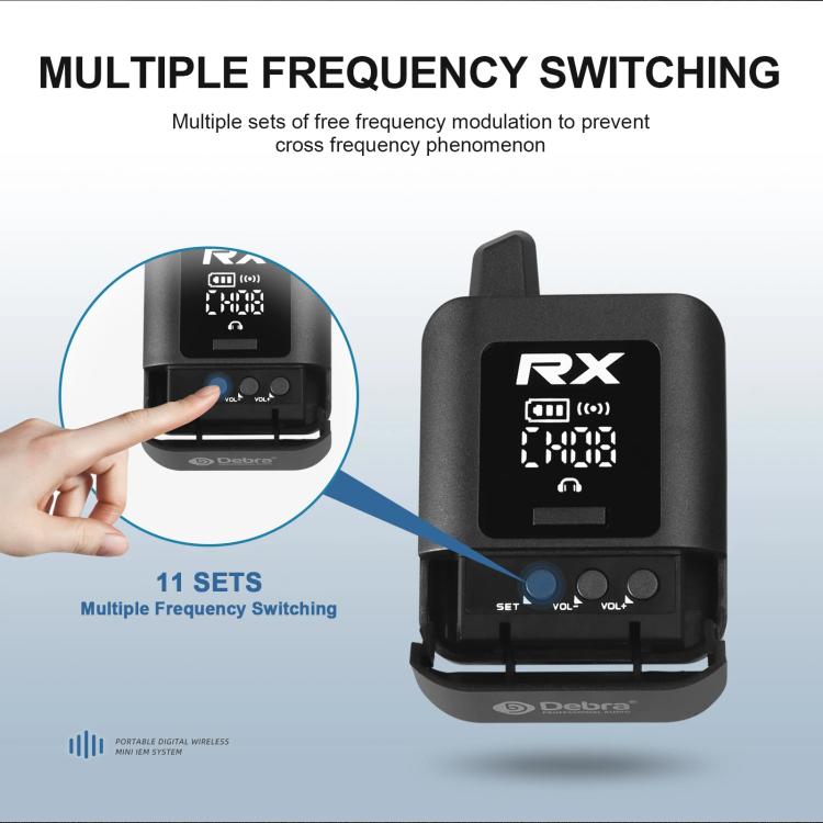DEBRA ST-mini 2.4G Stereo Wireless Monitor System Transmitter & Receiver