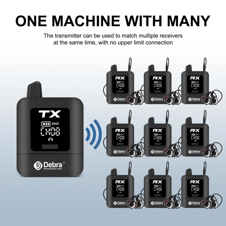 DEBRA ST-mini 2.4G Stereo Wireless Monitor System Transmitter & Receiver