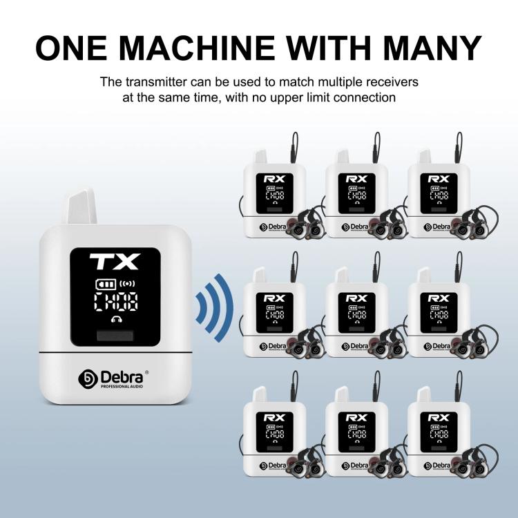 DEBRA ST-mini 2.4G Stereo Wireless Monitor System Receiver + Earphones