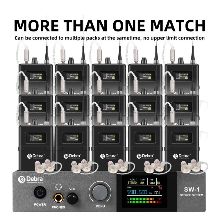 DEBRA SW-1 Professional Stage Wireless Stereo Monitor System with One Receivers