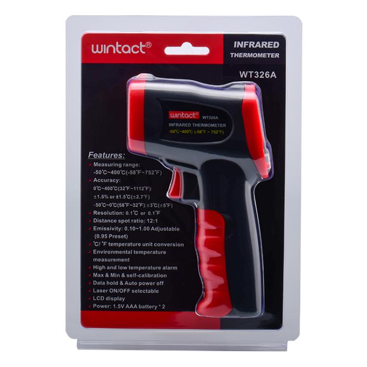 Wintact WT326A Portable Infrared Thermometer, Measuring Range: -50 to 400 Degrees Celsius