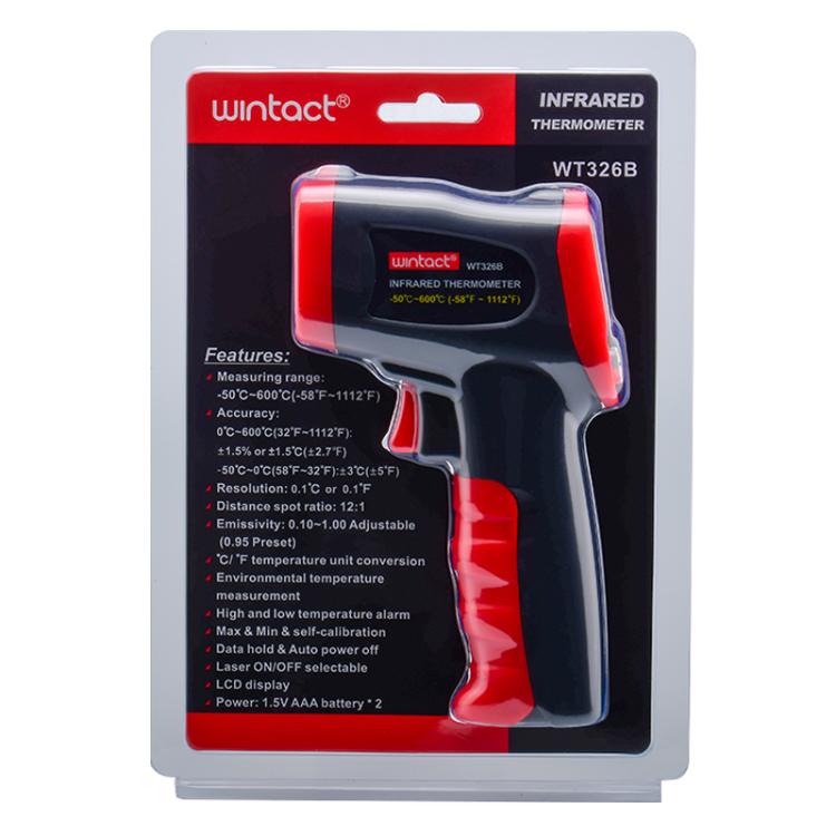 Wintact WT326B Portable Infrared Thermometer, Measuring Range: -50 to 600 Degrees Celsius