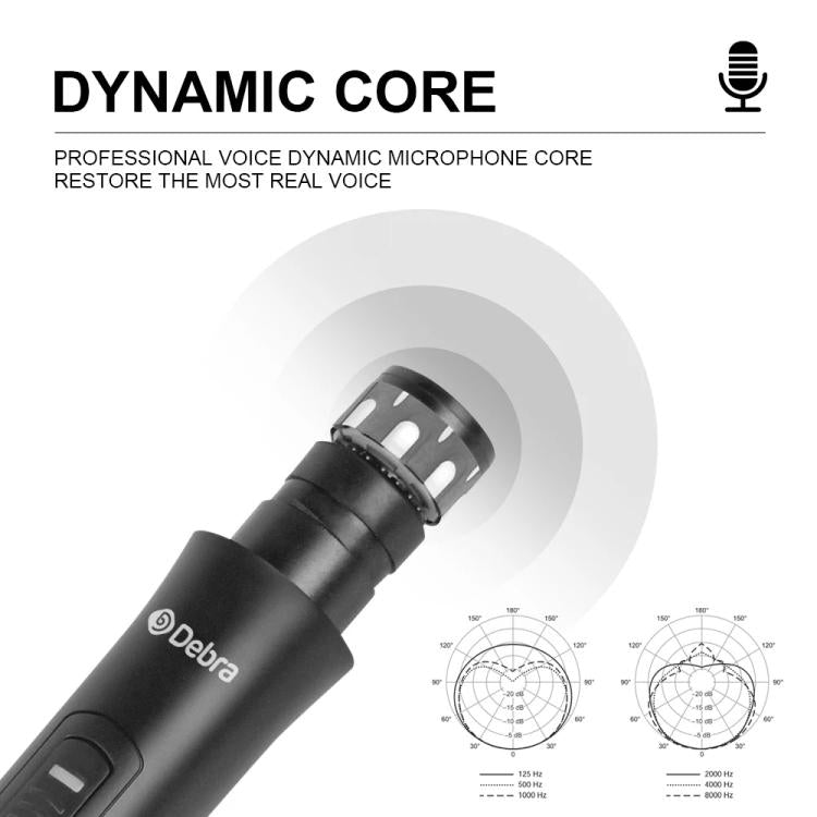 DEBRA AU-400 UHF Wireless Microphone System 4-in-1 for Performance Conference KTV