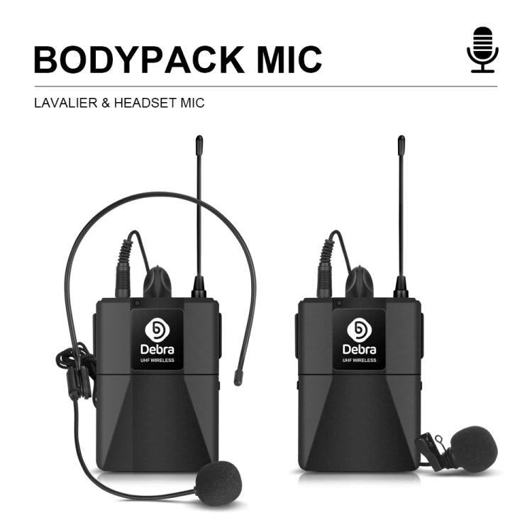 DEBRA AU-400 UHF Wireless Microphone System 4-in-1 for Performance Conference KTV