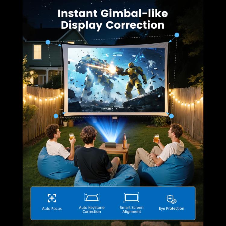Q8 1080P 180ANSI LCD Display Smart Projector