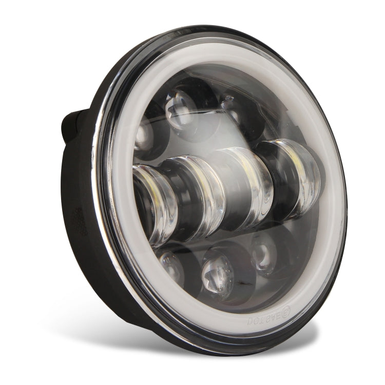 EagleVision DC9-30V 35W 6000K 4000LM 5.75 inch Round Motorcycle 6LEDs Headlight with Angel Eye for Harley-Davidson, 6LEDs