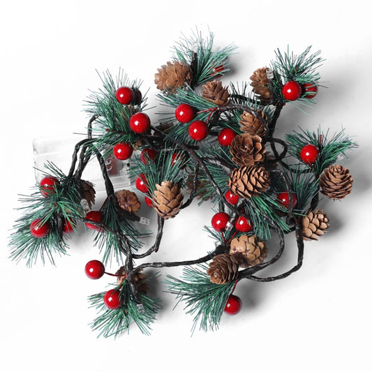 Christmas Pine Needles Colorful Light String Lamp  Length: 2m, 2m Pine Cone