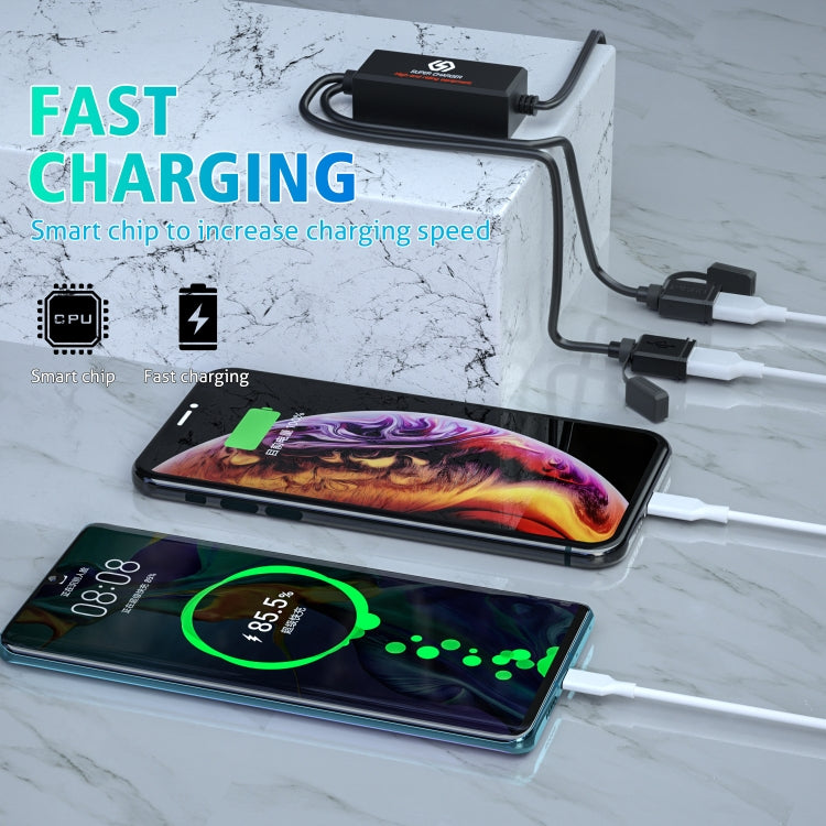 WUPP CS-1186A1 Motorcycle SAE Dual USB Fast Charging Charger, CS-1186A1