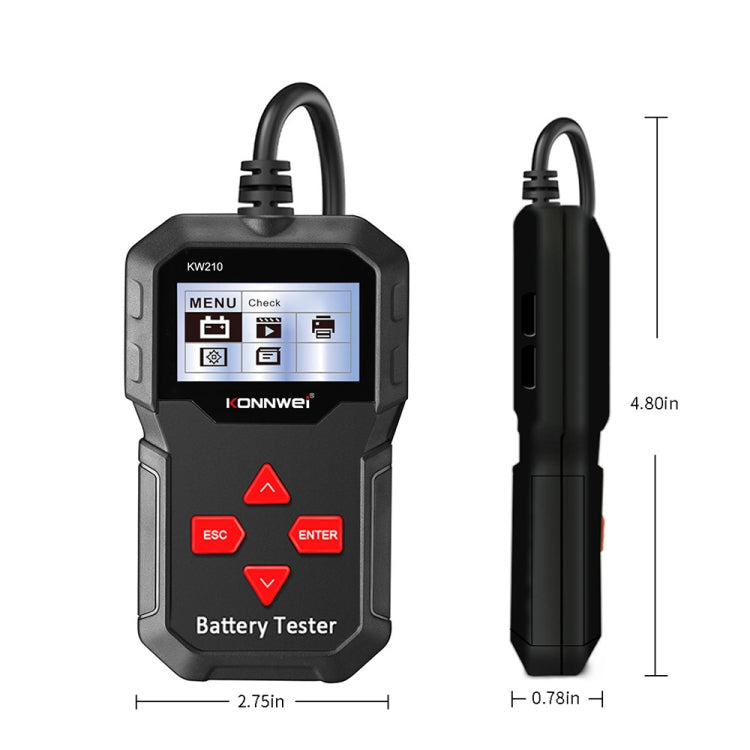 KONNWEI KW210 Car Battery Test Battery Capacity Resistance Battery Detector, KW210
