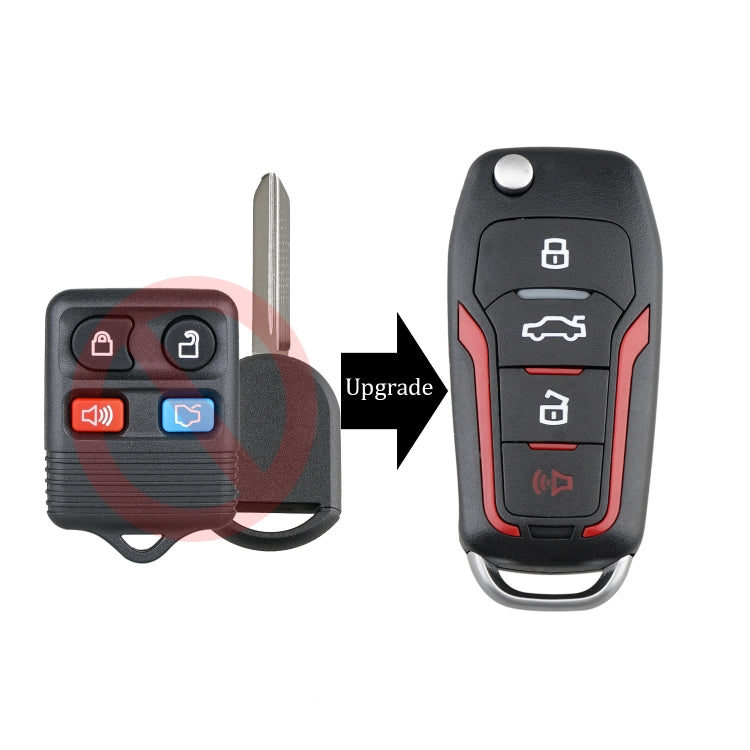 مفتاح سيارة CWTWB1U345، رقاقة 63، تردد واحد 315، لسيارات فورد، قابل للطي بأربعة أزرار، لسيارات فورد
