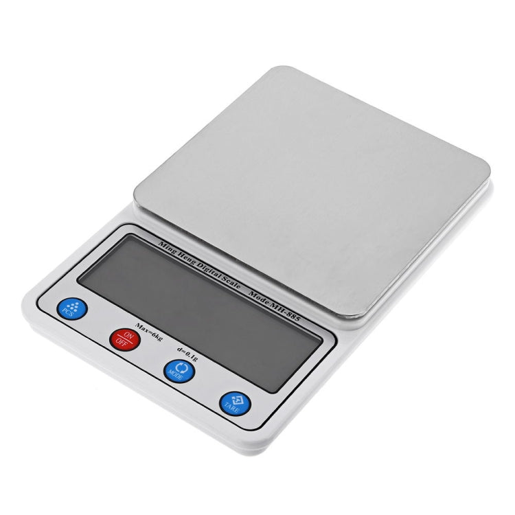 MH-885 6Kg x 0.1g High Accuracy Digital Electronic Portable Kitchen Scale Balance Device with 4.5 inch LCD Screen, 6Kg/0.1g