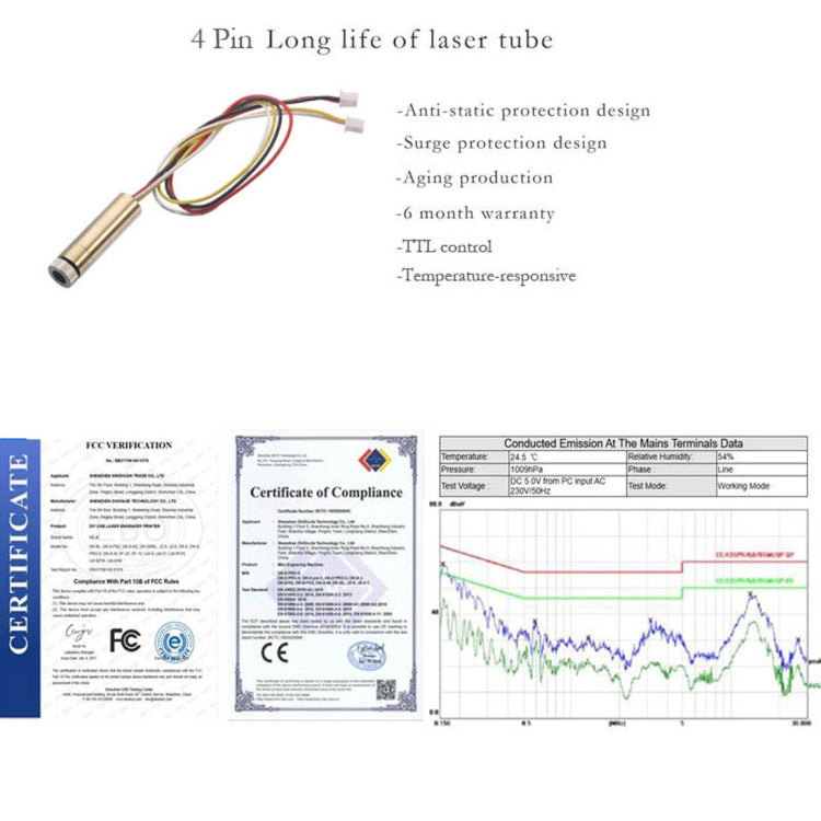 آلة نقش بالليزر NEJE KZ 3000mW بتقنية البلوتوث وUSB DIY