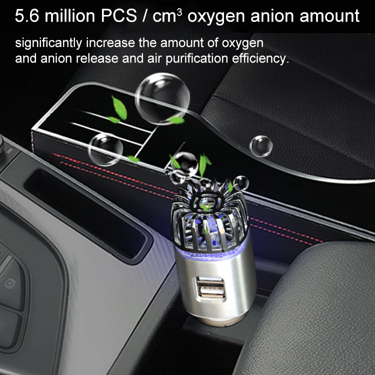 2 in 1 Car Negative-ion Aromatherapy Air Purifier Humidifier + Dual USB Port Car Charger