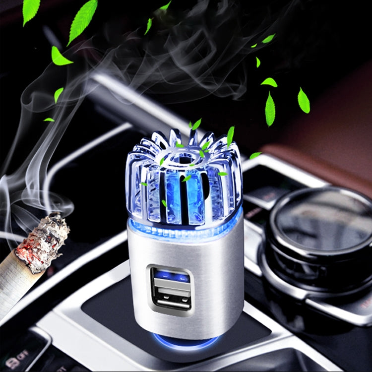 2 in 1 Car Negative-ion Aromatherapy Air Purifier Humidifier + Dual USB Port Car Charger