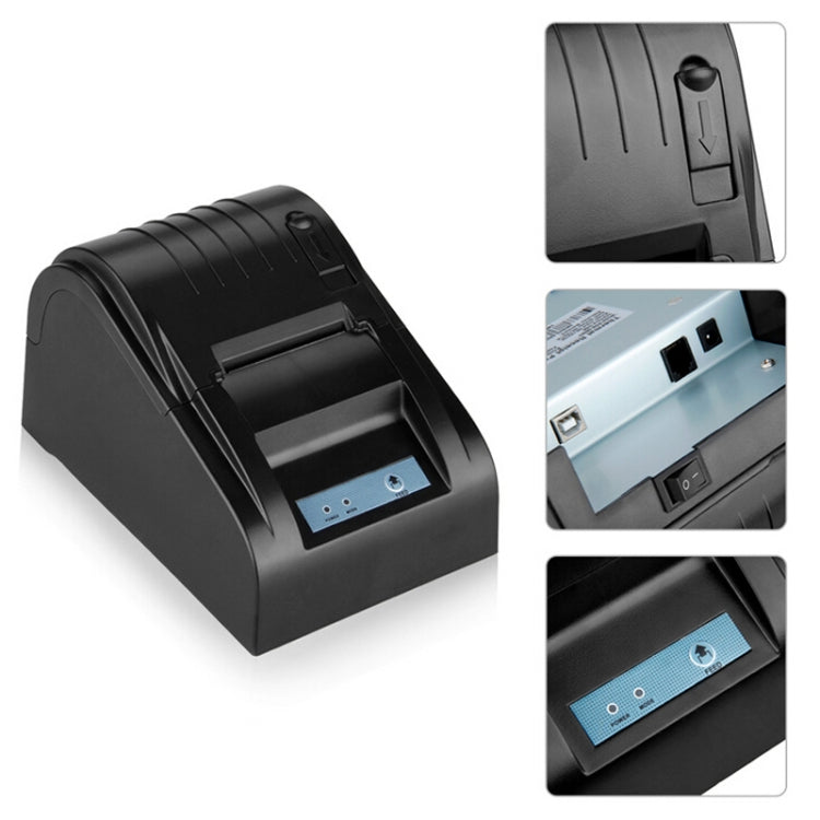 طابعة إيصالات حرارية محمولة POS-5890T بسرعة 90 مم/ثانية، متوافقة مع أوامر ESC/POS، POS-5890T/أسود، POS-5890T/أبيض