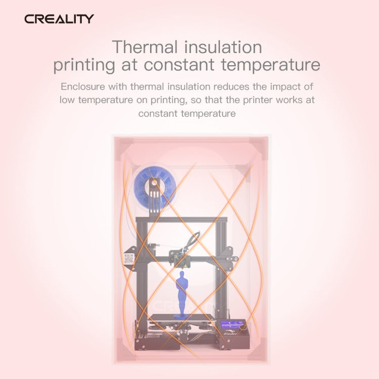 غطاء حماية من رقائق الألومنيوم المقاومة للهب من Creality ثلاثية الأبعاد لطابعة Ender-3، مقاس كبير: 70×75×90 سم، EPR0077A، EPR0077B، EPR0077C