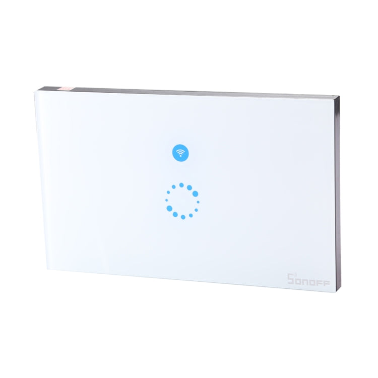 Sonoff Touch 120mm 1 Gang Tempered Glass Panel Wall Switch Smart Home Light Touch Switch, Compatible with Alexa and Google Home, AC 90V-250V 400W 2A, 120mm