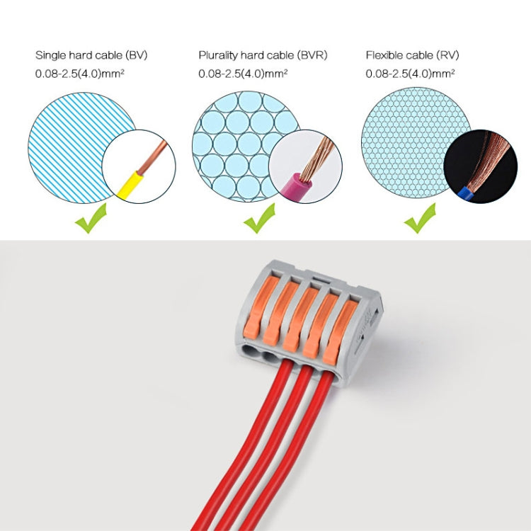 10 PCS 4 Port PCT Series Architectural Wiring Connector LED Lamp Conductor Distributor Junction Box Wire Joint, 4 Port