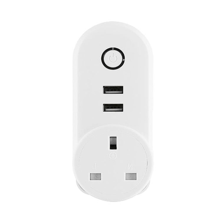 SA-002 2 USB Ports + 1 EU Socket WiFi Smart Power Plug Socket, Compatible with Alexa and Google Home, AC 110V-230V, EU Plug, UK Plug, US Plug