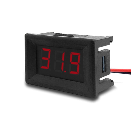 10 PCS 0.36 inch 3 Wires Digital Voltage Meter with Shell, Color Light Display, Measure Voltage: DC 0-100V