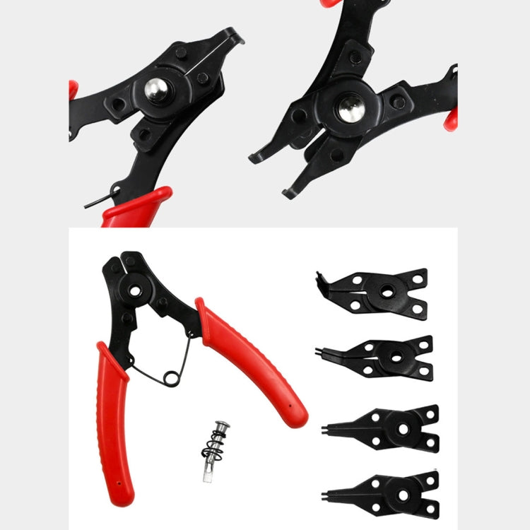 4 in 1 Pliers 10-15mm Snap Ring Circlip Plier Combination Retaining Clip 45-180 Degree, 4 in 1