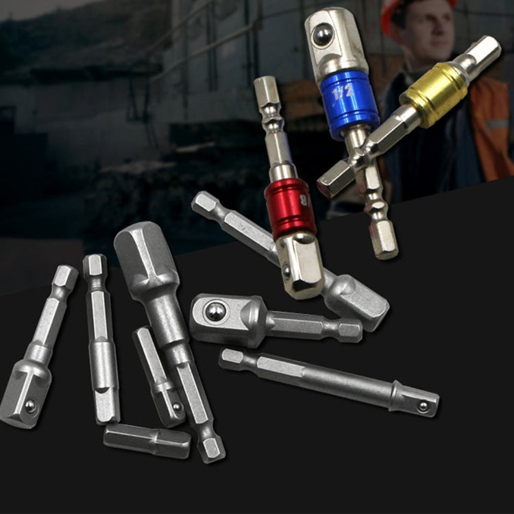 3 PCS/Set Socket Bit Extension Bar Hex Shank Adapter Drill Nut Driver Power Drill Bit(1/4, 3/8, 1/2 inch), Length:65-73mm, 3 PCS/Set Length:65-73mm