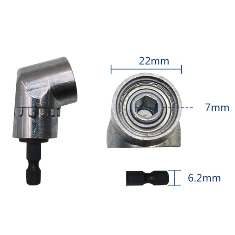 105 Degree Right Angle Drill Driver Bit Extension Power Drill Tool 7mm Hex Magnetic Power Screwdriver Socket Adaptor, Short Type, Long Type
