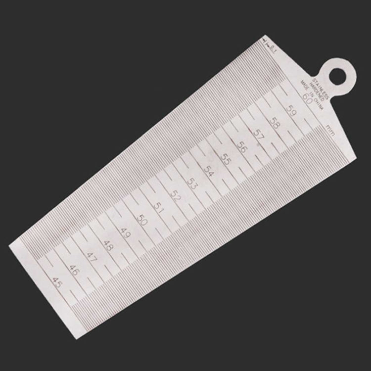 Wedge Feeler Gap 45-60mm Stainless Steel Ruler Inspection Taper Gauge Metric Imperial Measure Tool, 45-60mm Metric Imperial