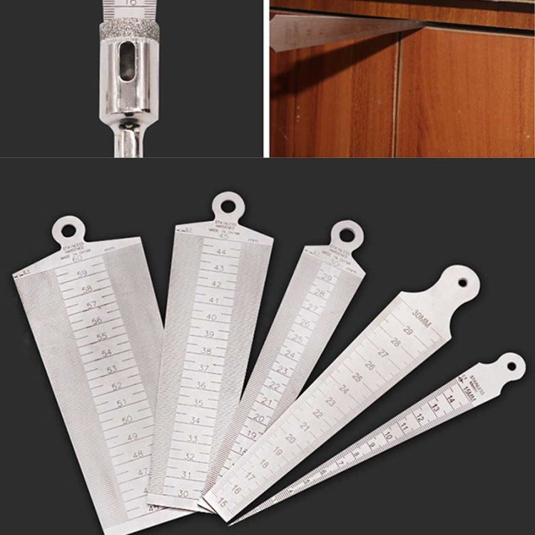 Wedge Feeler Gap 1-15mm Thin Stainless Steel Ruler Inspection Taper Gauge Metric Imperial Measure Tool, 1-15mm Thin Metric Imperial