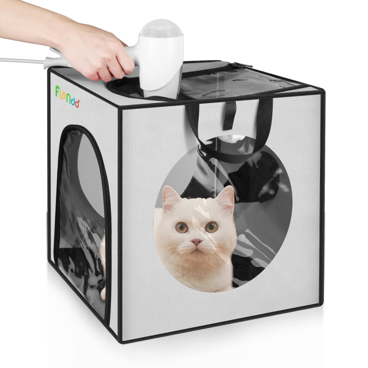 FUNADD Pet Bath Drying Box Portable Folding Dryer Cage, Suitable for Pets up to 5kg