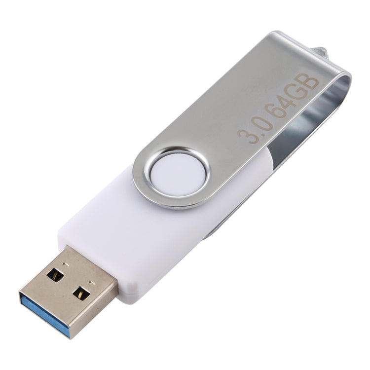 محرك أقراص فلاش USB 3.0 Twister سعة 64 جيجابايت، 64 جيجابايت، 64 جيجابايت (أبيض)