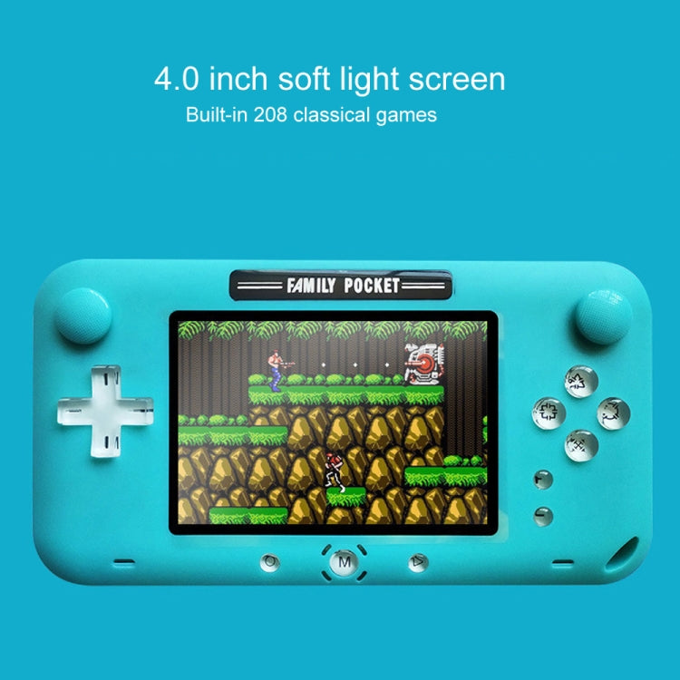 مشغل ألعاب محمول باليد RS-52FC PSP مقاس 4.0 بوصة، يدعم 208 لعبة كلاسيكية من NES
