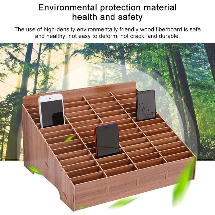 Wooden Multi-cell Mobile Phone Film Stand Desktop Accessories Display Rack, 14 Grids, Size: 21x17x16cm, 14 Grids, Brown
