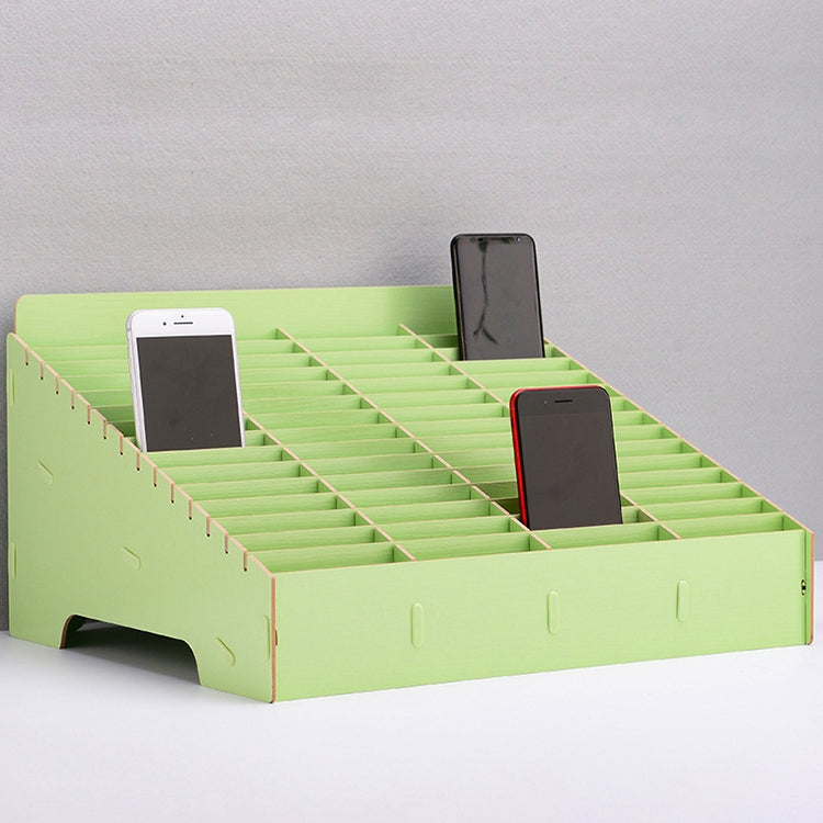 Wooden Multi-cell Mobile Phone Film Stand Desktop Display Rack, 60 Grids, Size: 41.7x34.5x23cm, 60 Grids, Pink, 60 Grids, Green, 60 Grids, Blue