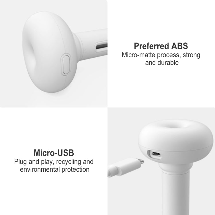 مرطب الهواء الأصلي Xiaomi JISULIFE المحمول على شكل دونات USB صغير الحجم وصامت، إصدار مُحسّن، مرطب هواء على شكل دونات USB