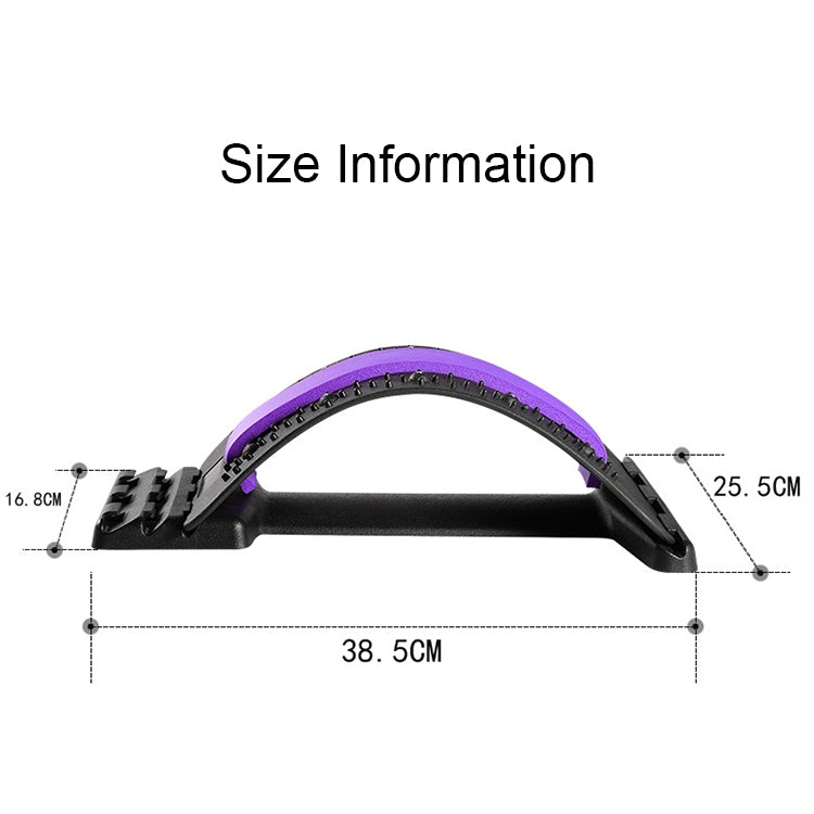 Lumbar Traction Stretching Device Posture Corrector Waist Support Spine Pain Relief Back Massage Stretcher, Black Purple, Black Red, Red White, White Green, White Blue, White Purple, Black Green, Black Blue